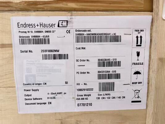 Endress Hauser 5WBB8H-43J6/0 industriële drukzender