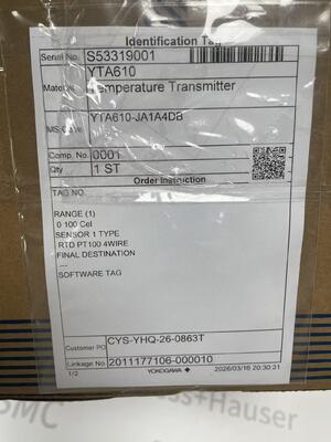 YOKOGAWA YTA610-JA1A4DB Temperatuurzender