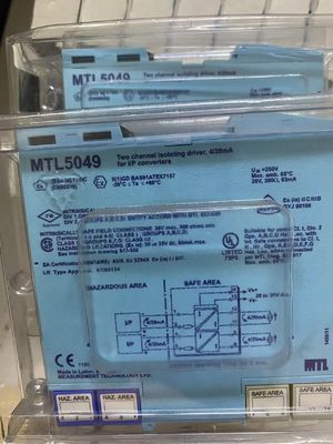 MTL5049 Eaton 2 Channel Zener Barrier Geïsoleerde bestuurder Invoerstroom Uitvoer ATEX 4 tot 20mA
