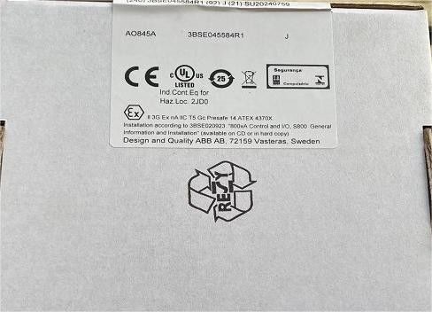 ABB AO845A 3BSE045584R1 Analoge uitgang Redundant of enkelvoudig 4..20ma
