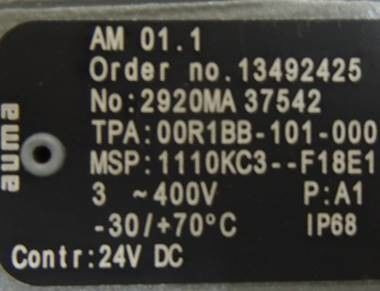 AUMA actuatorbesturing AM 01.1 AM 02.1 AUMA actuatoronderdelen voor het bedienen van multi-turn actuatoren
