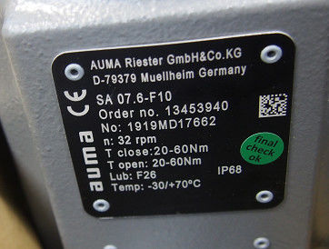 SA 07.2   SA 07.6/SAR 07.2    SAR 07.6 AUMA Actuatoronderdelen Multi Turn Actuatoren