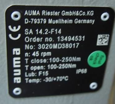 SAR 14.2-F14 AUMA SAR 07.2 SAR 14.6 AUMA Actuatoronderdelen