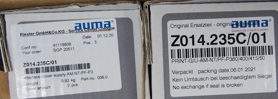 Auma Z014.235C-01 Power Board Actuator Onderdeel reparatie en vervanging