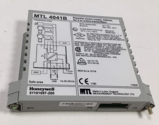 MTL4041B MTL Instrumenten Repeater Stroomtoevoer Nummer van kanalen Eén