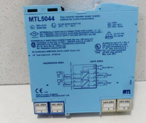MTL5044 MTL Instrumenten Repeater Stroomtoevoer Stroomtoevoerspanning 20 tot 35 V dc