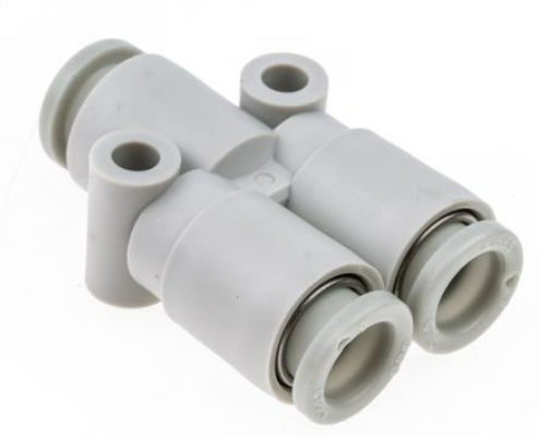 SMC KQ2U06-00A Fitting, Union Y, KQ2 FITNING Werkdrukbereik −100 KPa tot 1 MPa