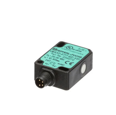 Pepperl Fuchs Ultrasone Direct Detection Sensor UB100-F77-E2-V31 met responsvertraging ≤ 50 ms Massa 10 g