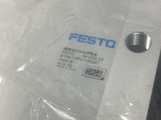 Festo Compact Cylinder ADN-63-50-A-PPS-A met een constructiebreedte van 14 mm en een door-gat montage