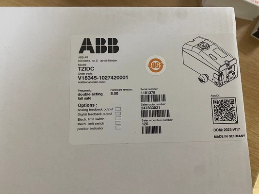 ABB V18345-1027420001 Elektrisch pneumatische standregelaar met ATEX-certificering