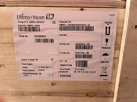 Endress Hauser 5WBB7H-4080/0 Zeer nauwkeurige druktransmitter