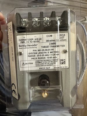 991-25-50-01-00 Thrust Bently Nevada Transmitter 5 0 - 5.0 Meter