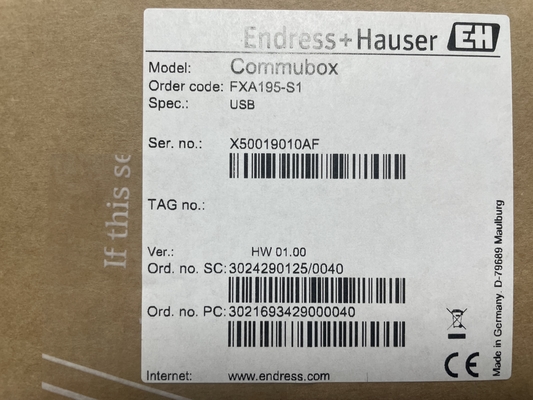 Endress Hauser FXA195-S1 USB/HART Modem 2 x Ethernet Interfaces voor Naadloze Communicatie in Duitsland
