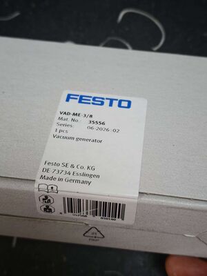 FESTO VAD-ME-38 Vacuümgenerator, Pneumatische Uitwerper